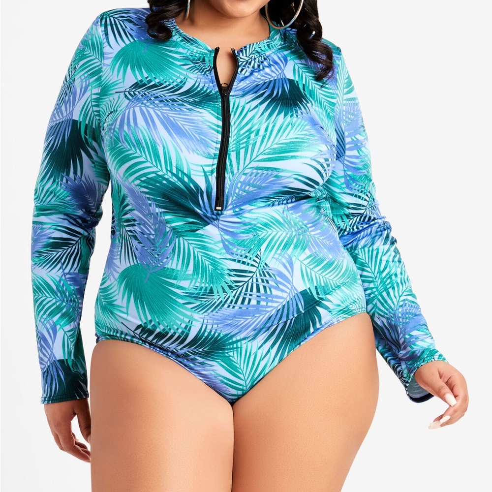 *NWT Fit4U Open Back Zipper One Piece Size 24W